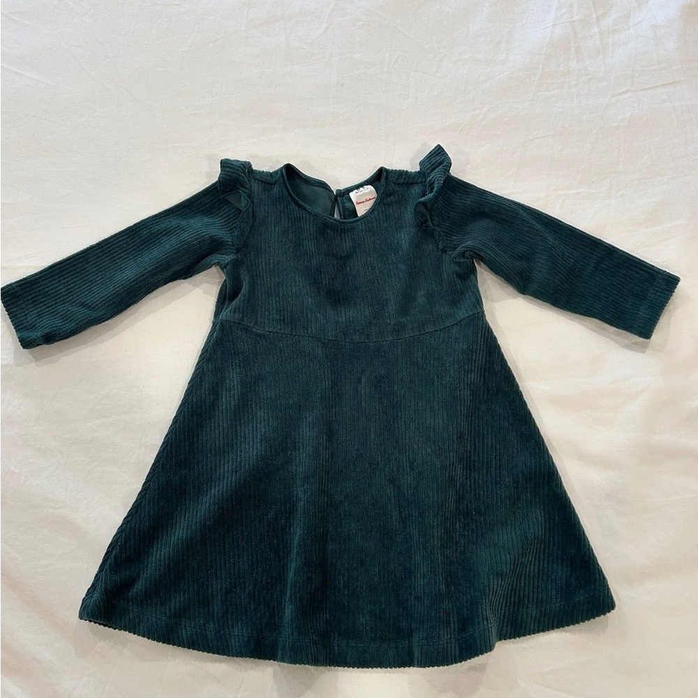 Hanna Andersson Green Corduroy Kids Dress